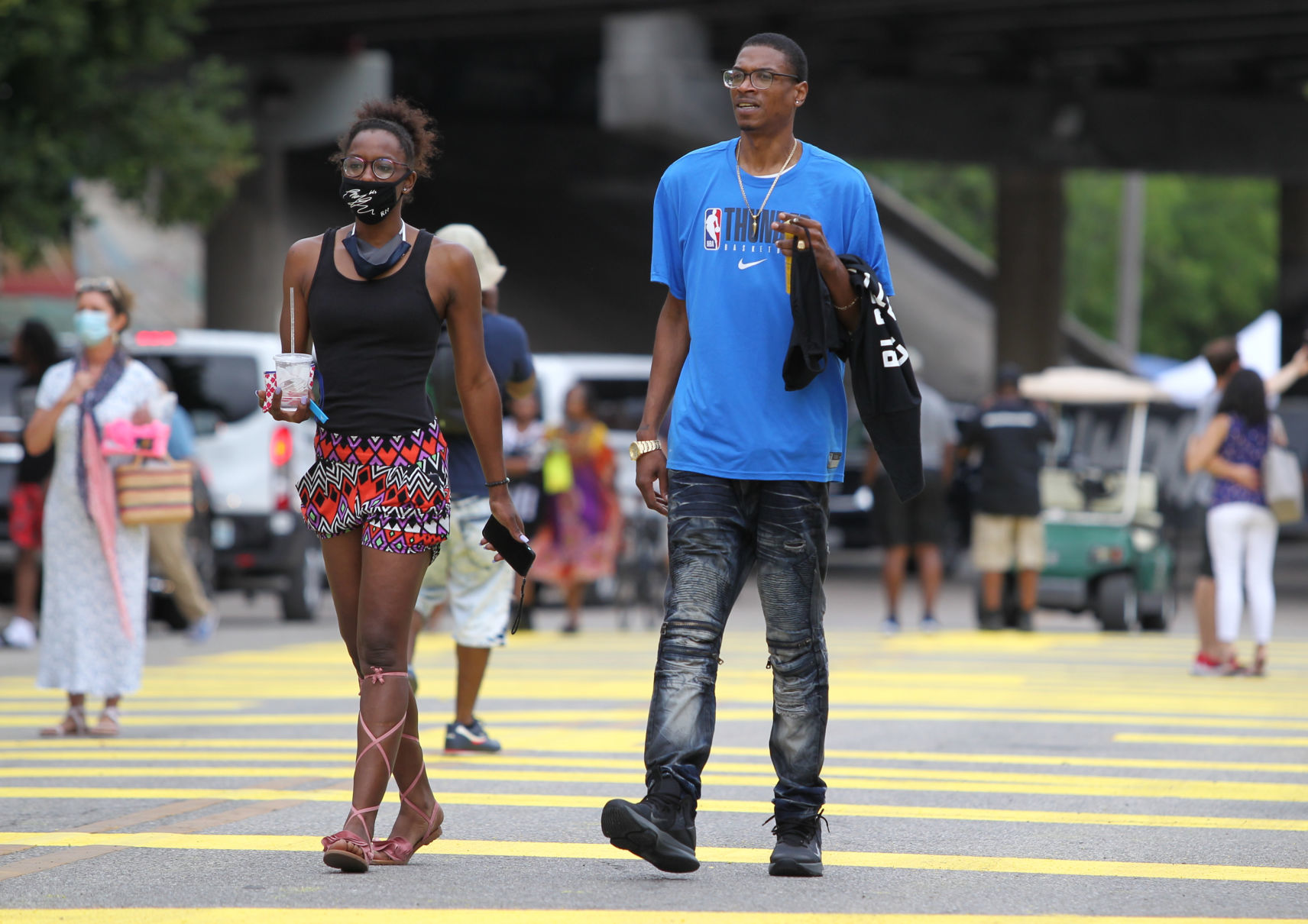 'Black Lives Matter' painted in Greenwood District